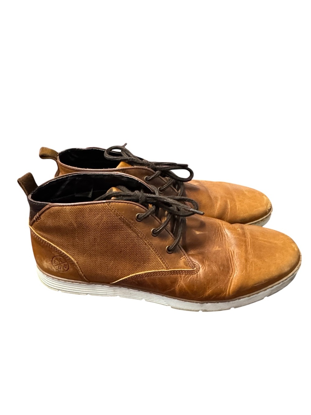 Bull Boxer High End Men's 13 Tan Leather Casual Chukka Boots Lace-Up Shoes
